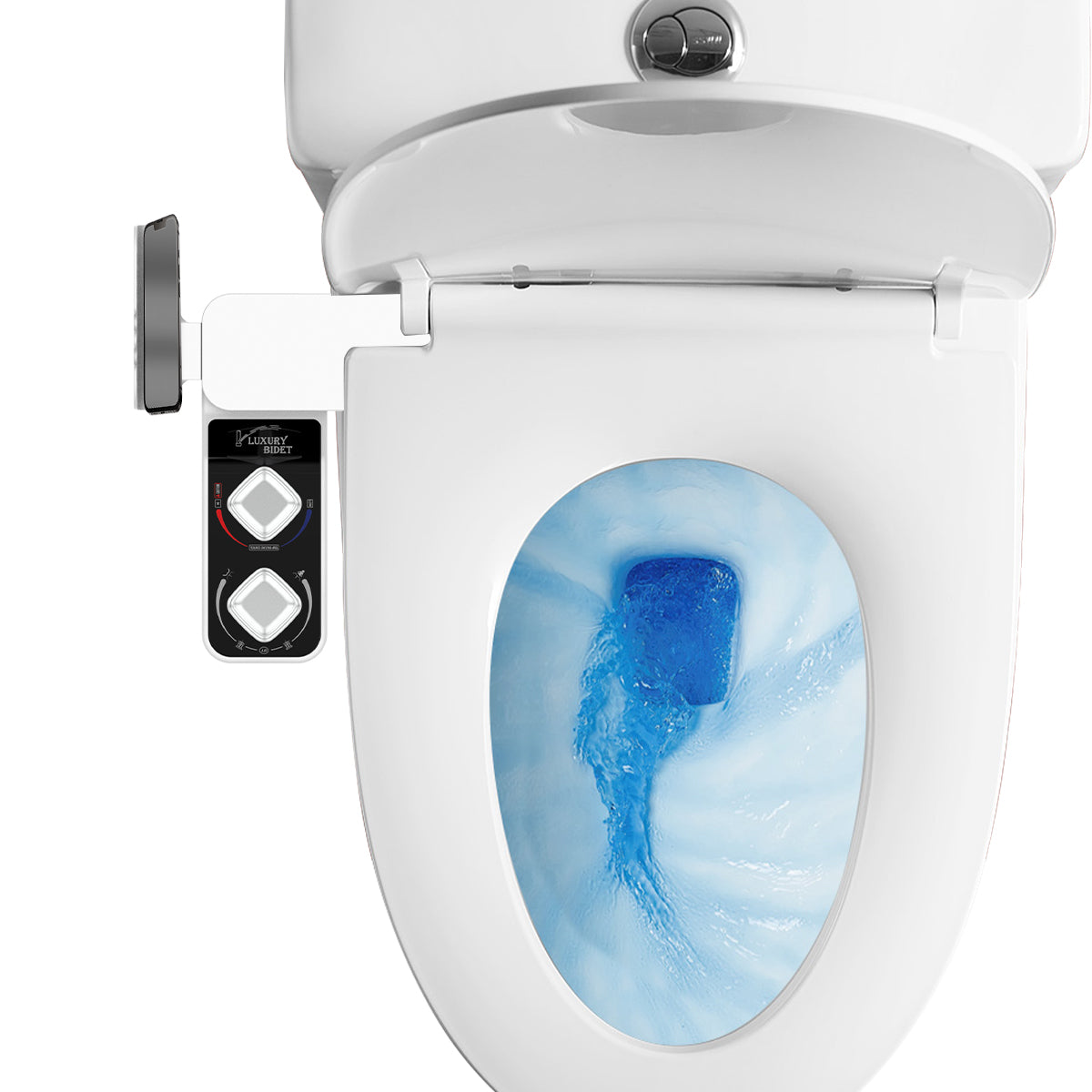 GOESMO Hot & Cold Bidet Attachment for Toilet - Dual Nozzle, Non-Electric