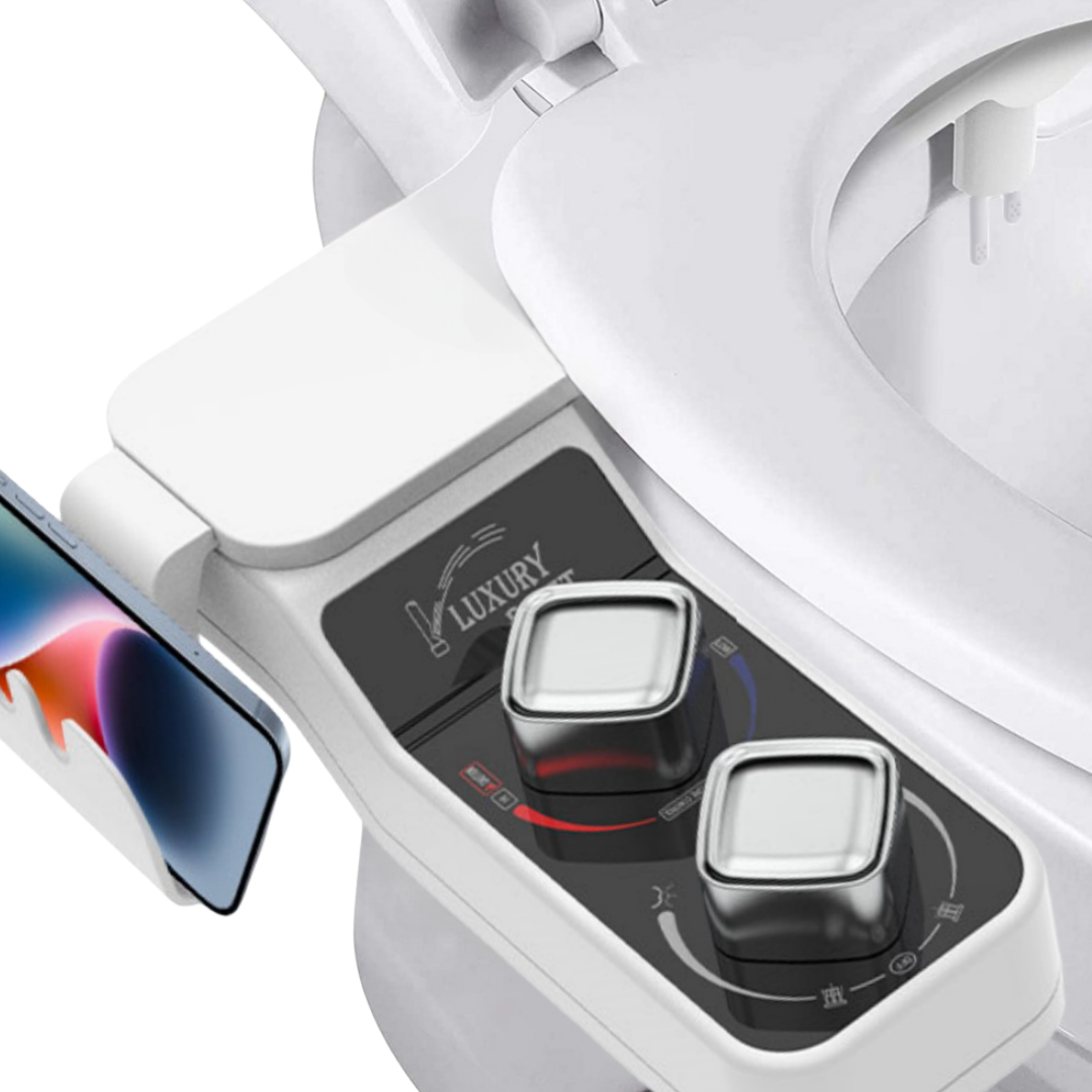 GOESMO Hot & Cold Bidet Attachment for Toilet - Dual Nozzle, Non-Electric
