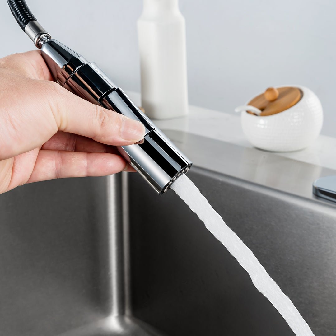 GOESMO 20851 Magnetic Sensor Kitchen Faucet – Pull to Flow faucetsnew