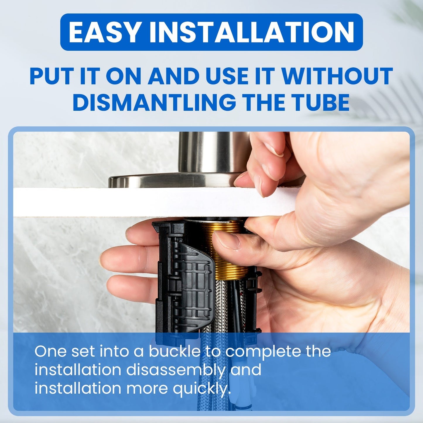 GOESMO 21048 Quick Installation and Detachment Nut for Kitchen Bathroom Faucets