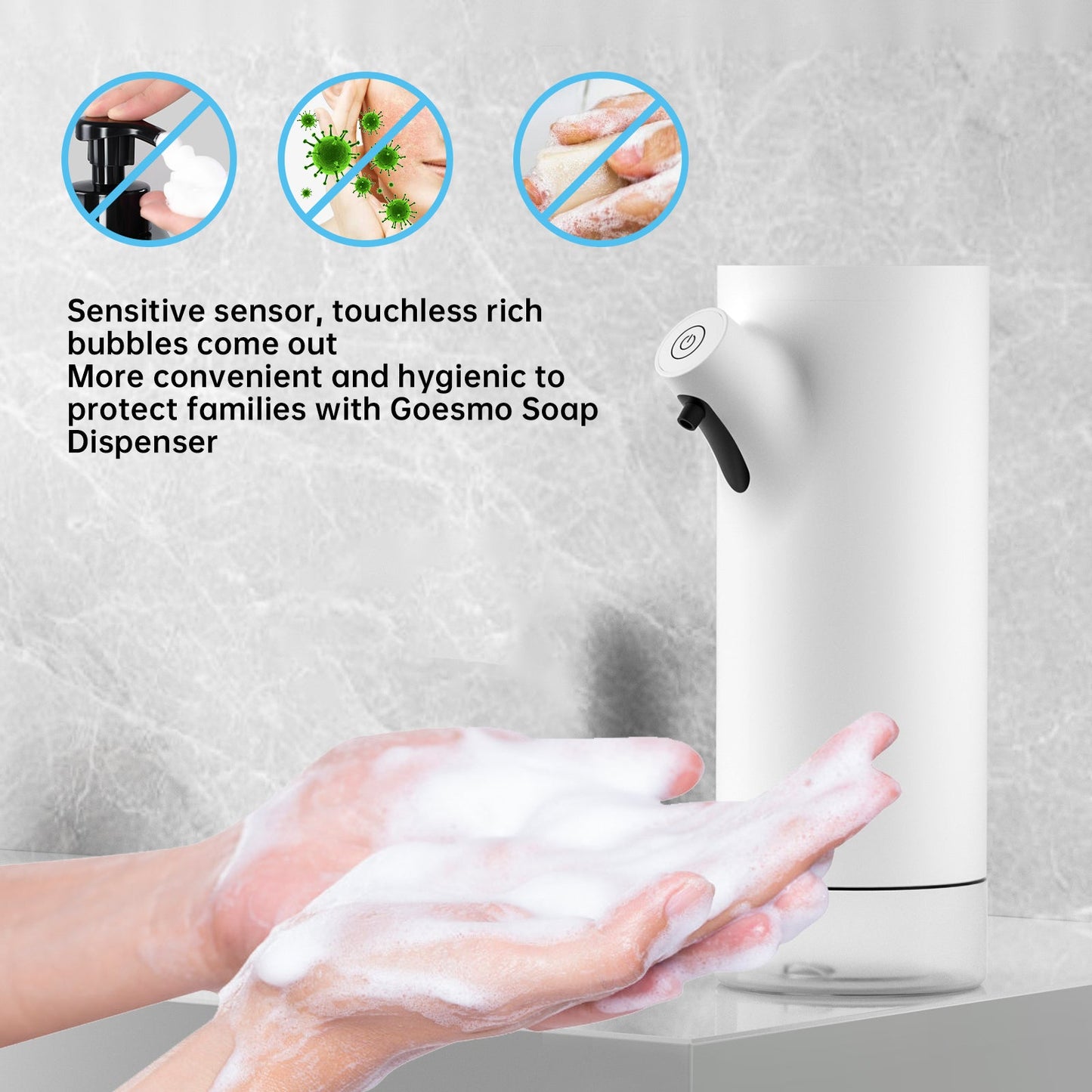 GOESMO 21270 Touchless Foaming Soap Dispenser for Bathroom Kitchen Soap soap dispenserSoap dispenser