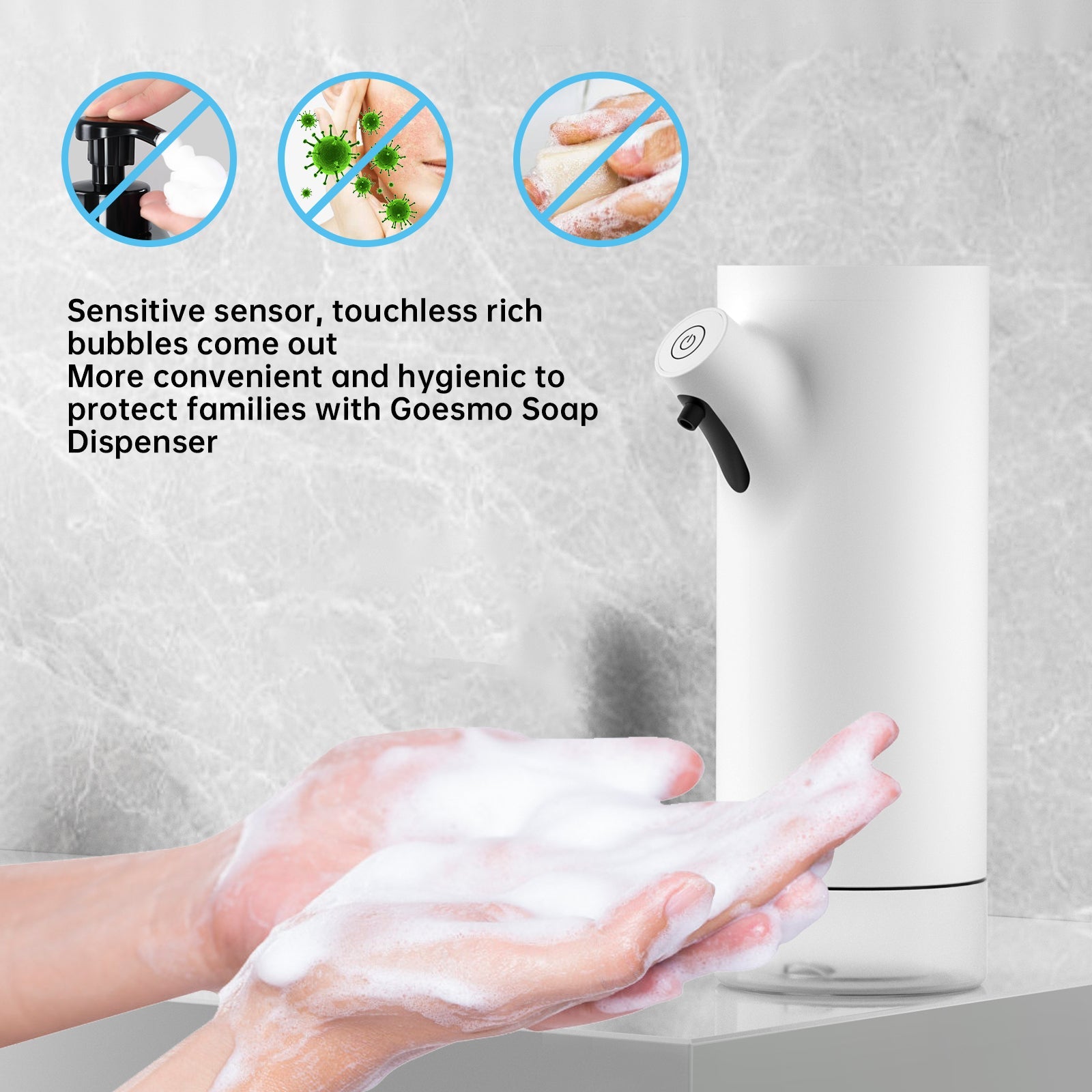 GOESMO 21270 Touchless Foaming Soap Dispenser for Bathroom Kitchen Soap soap dispenserSoap dispenser