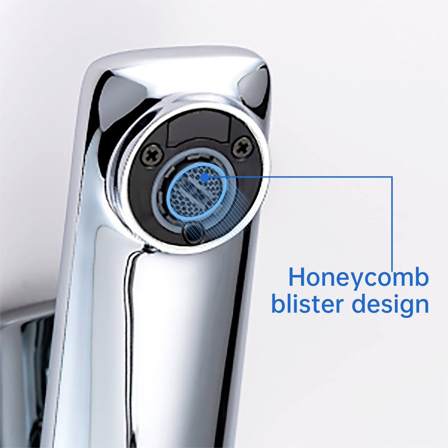 GOESMO 29101 bathroom faucet with innovative honeycomb design water outlet for smooth water flow