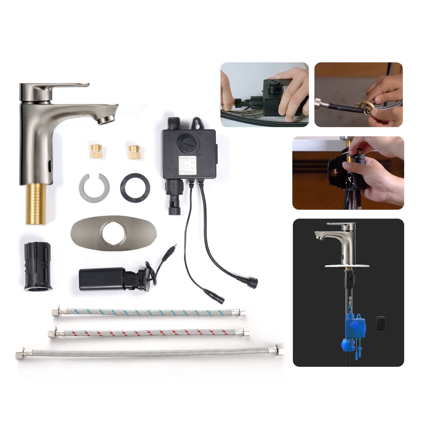 GOESMO 29110 Smart Touch - Free Bathroom Basin Faucet with Single Handle faucetsbathroom