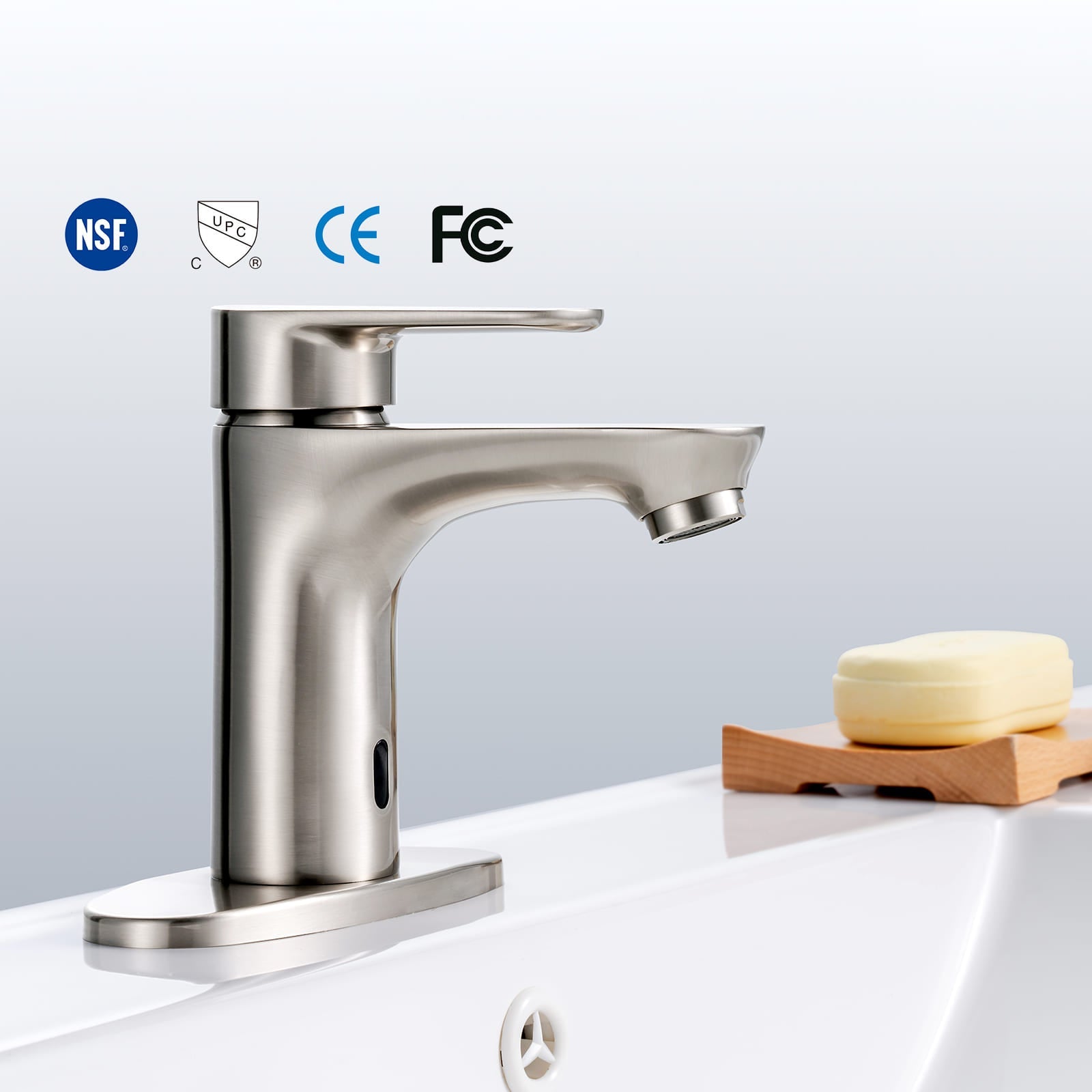 GOESMO 29110 Smart Touch - Free Bathroom Basin Faucet with Single Handle faucetsbathroom