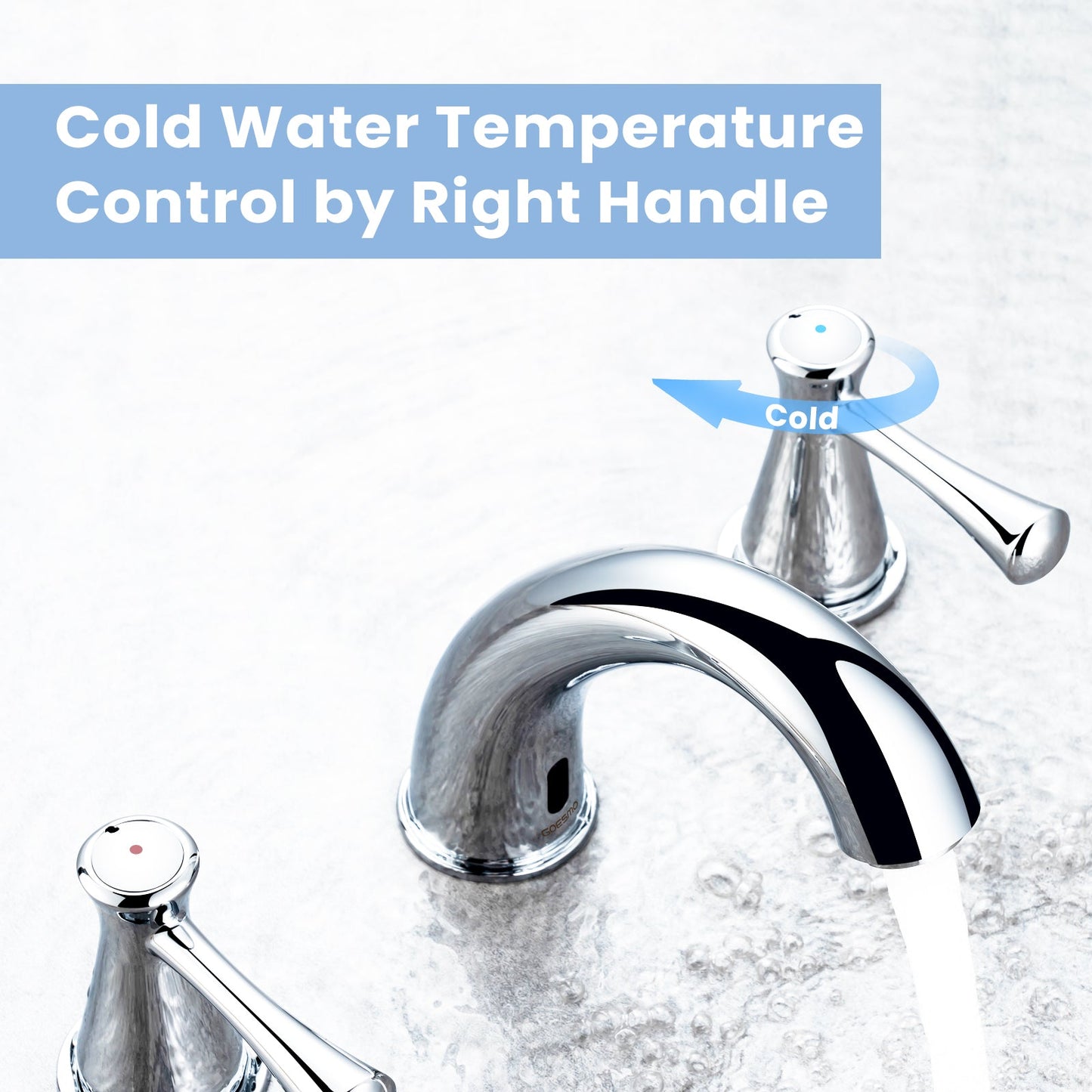 GOESMO 29180 Smart Dual - Handle Touchless Faucet for Bathrom Sink bathroombathroom