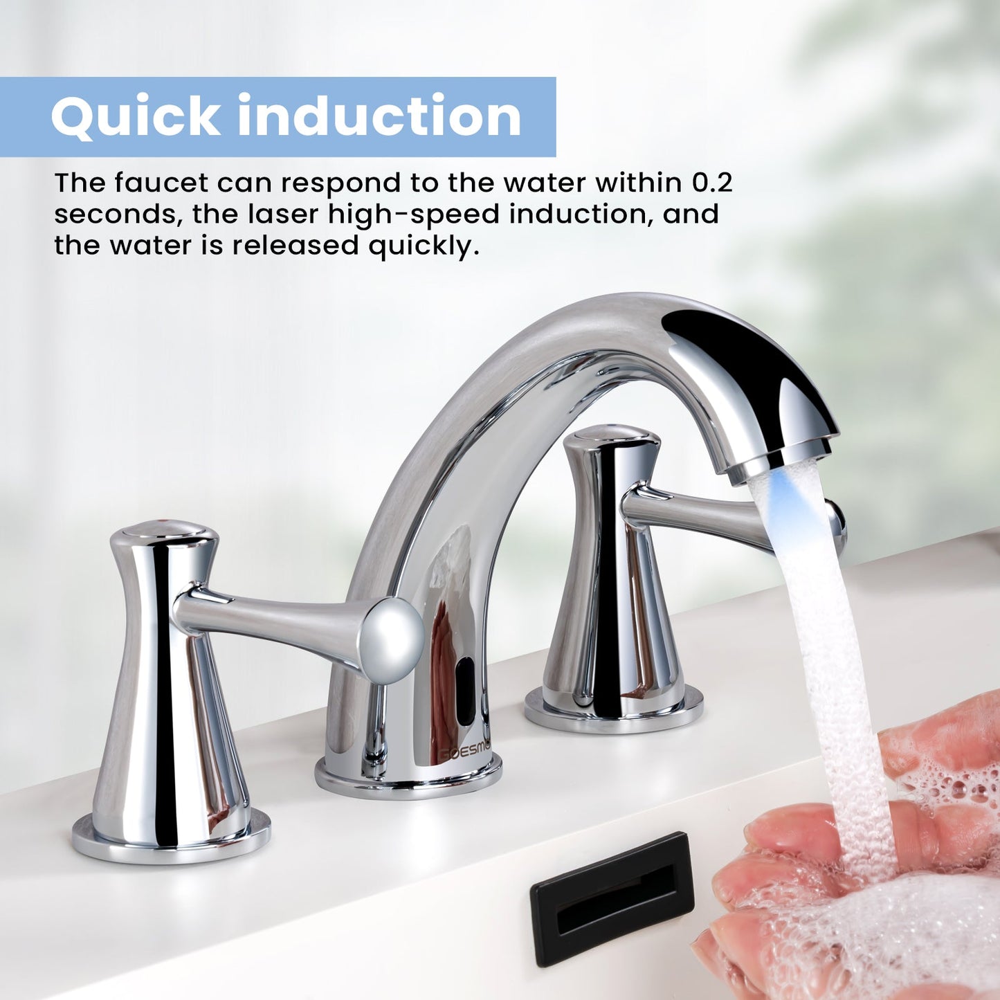GOESMO 29180 Smart Dual - Handle Touchless Faucet for Bathrom Sink bathroombathroom