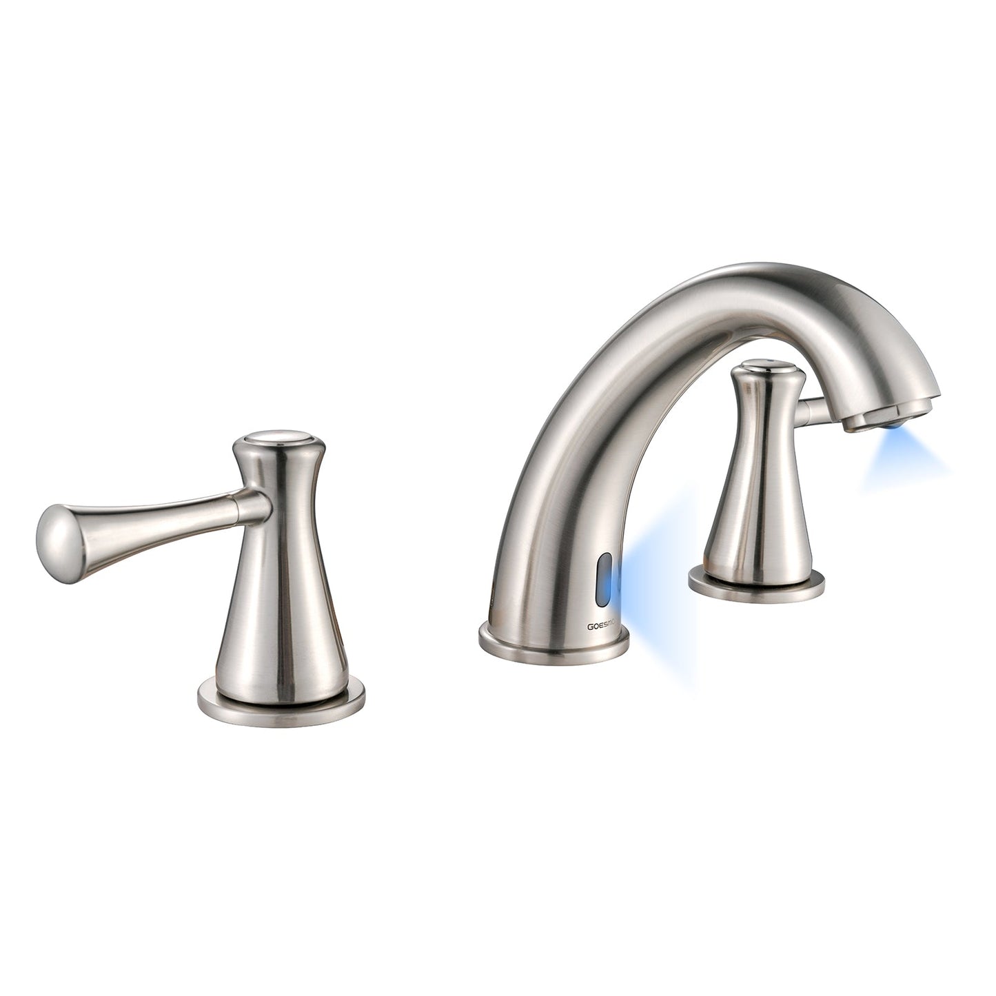 Brushed nickel GOESMO 29180 faucet with infrared sensor
