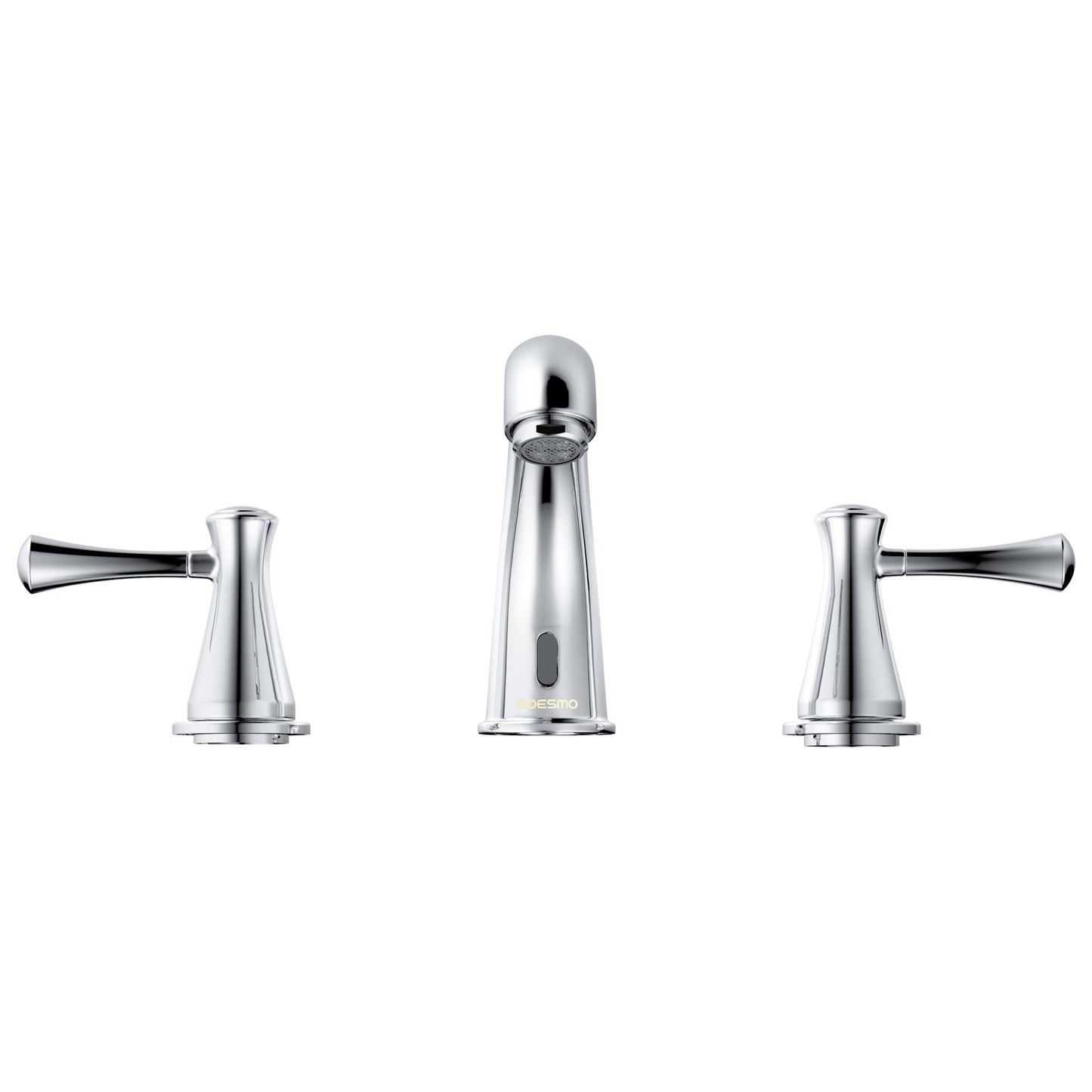 Modern dual-handle sensor faucet with chrome finish
