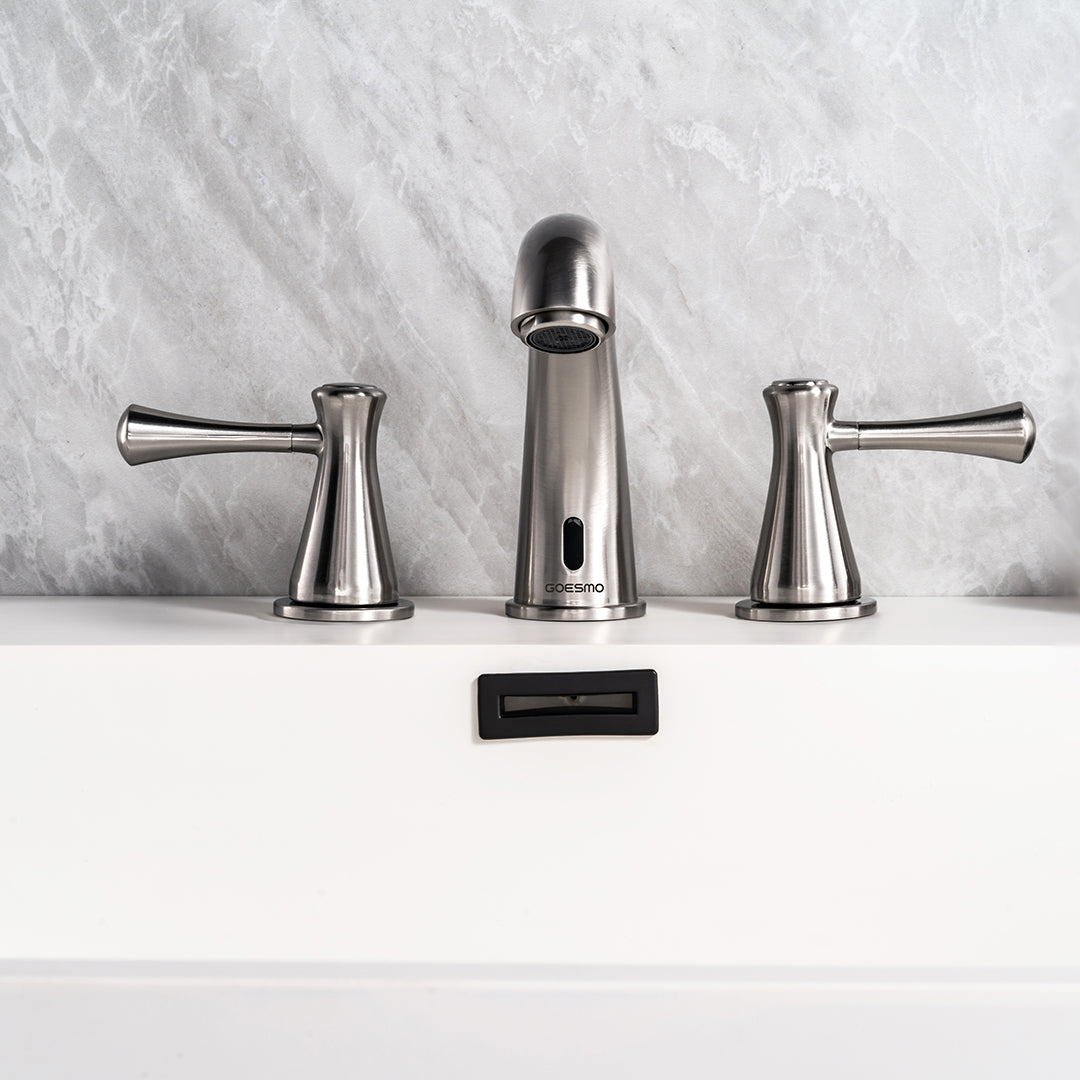 GOESMO 29180 Smart Dual-Handle Touchless Faucet for Bathrom Sink