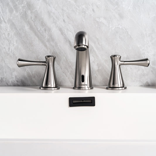 GOESMO 29180 Smart Dual-Handle Touchless Faucet for Bathrom Sink
