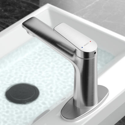 Goesmo 29100 Touchless Bathroom Sink Faucets with Single Handle 2 Sensor Modes