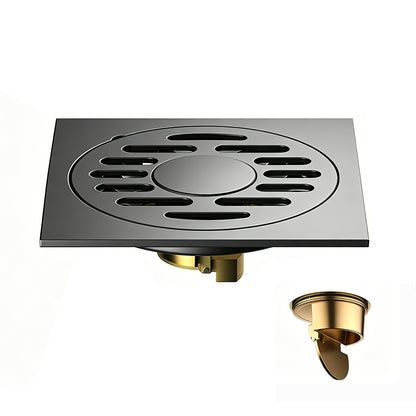brushed stainless steel square floor drain with anti backflow drainage core