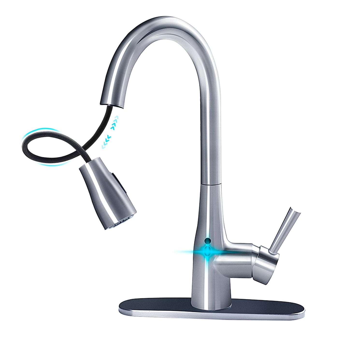 GOESMO 20850 Touchless Single Handle Kitchen Faucet with Pull Down Sprayer faucetsfaucets