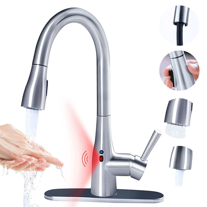 GOESMO 20850 Touchless Single Handle Kitchen Faucet with Pull Down Sprayer faucetsfaucets