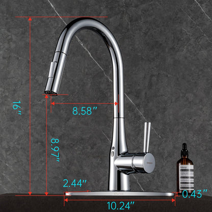 GOESMO 20851 Magnetic Sensor Kitchen Faucet – Pull to Flow faucetsnew