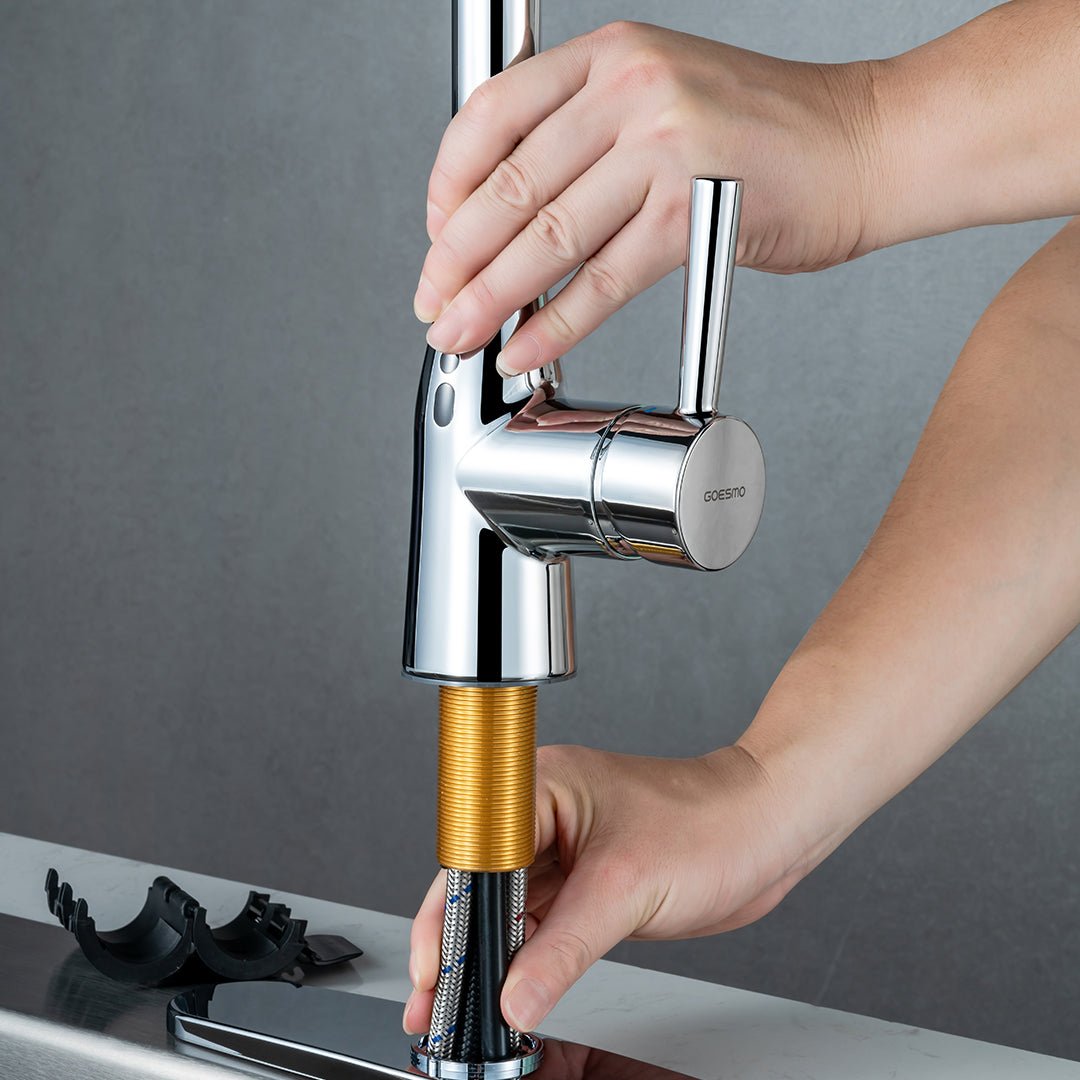 GOESMO 20851 Magnetic Sensor Kitchen Faucet – Pull to Flow faucetsnew