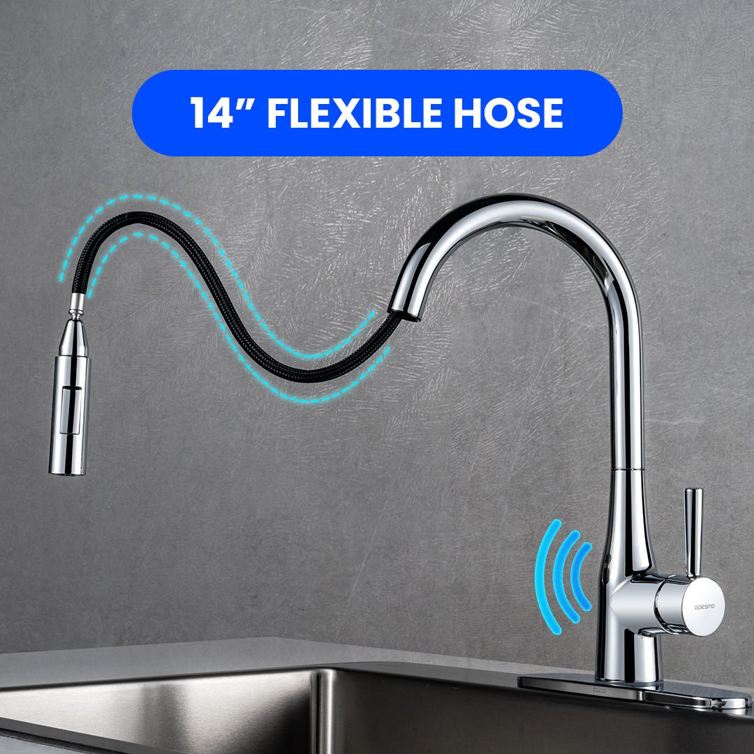 GOESMO 20851 Magnetic Sensor Kitchen Faucet – Pull to Flow faucetsnew