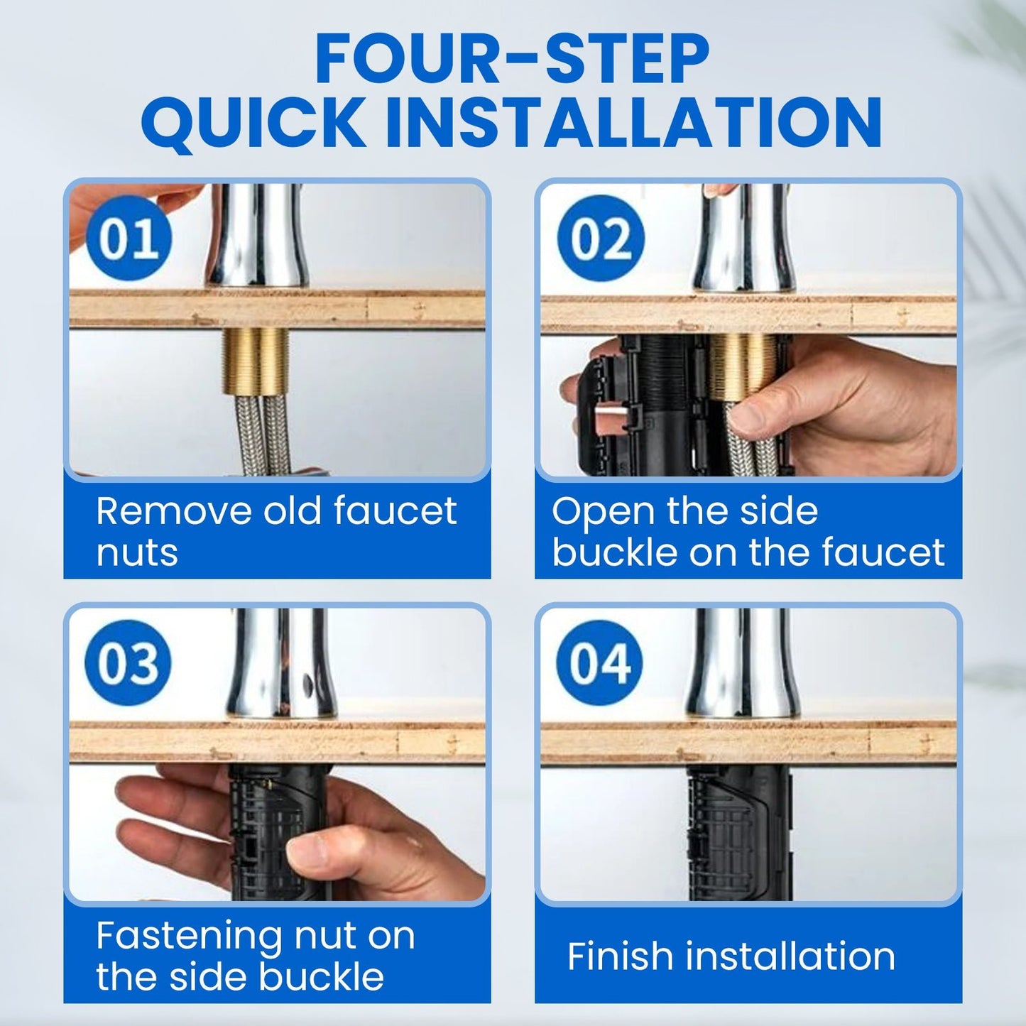 GOESMO 21048 Quick Installation and Detachment Nut for Kitchen Bathroom Faucets