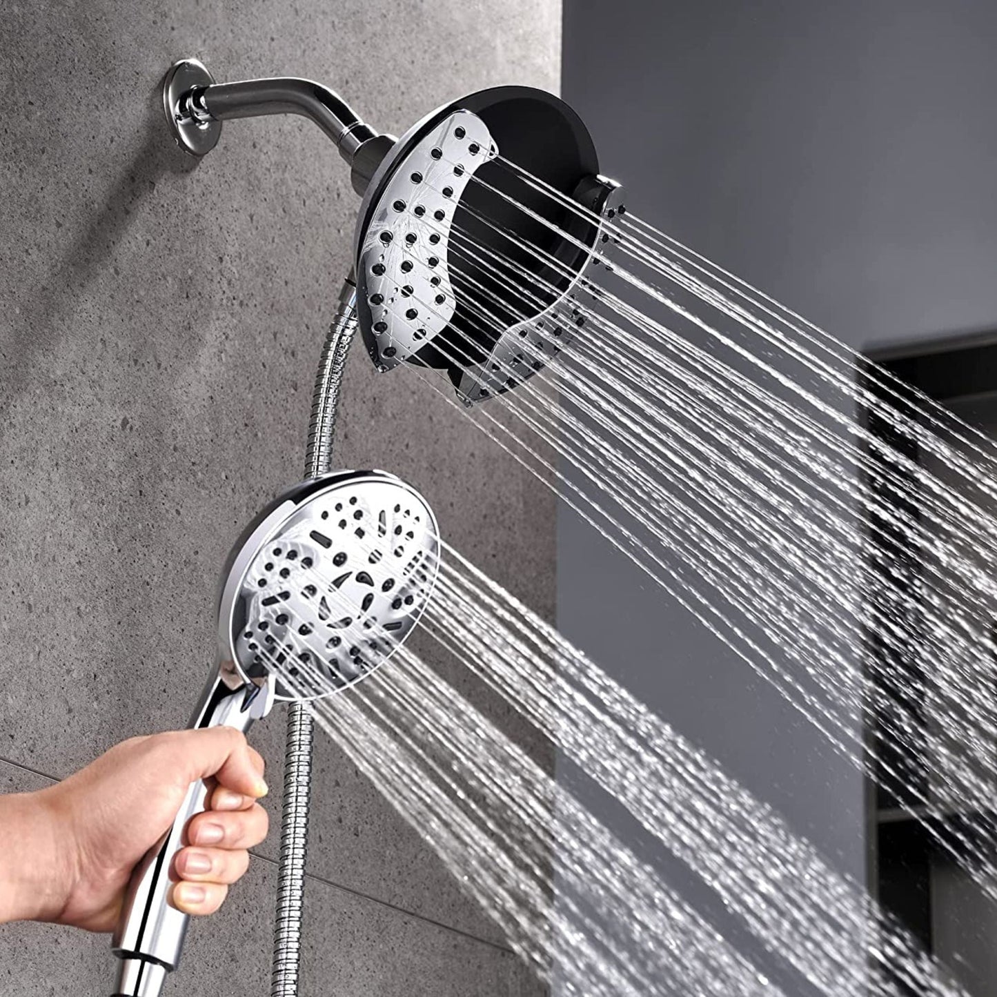 GOESMO 23231 Detacheable 2 in 1 Shower Head Set bathroomnew