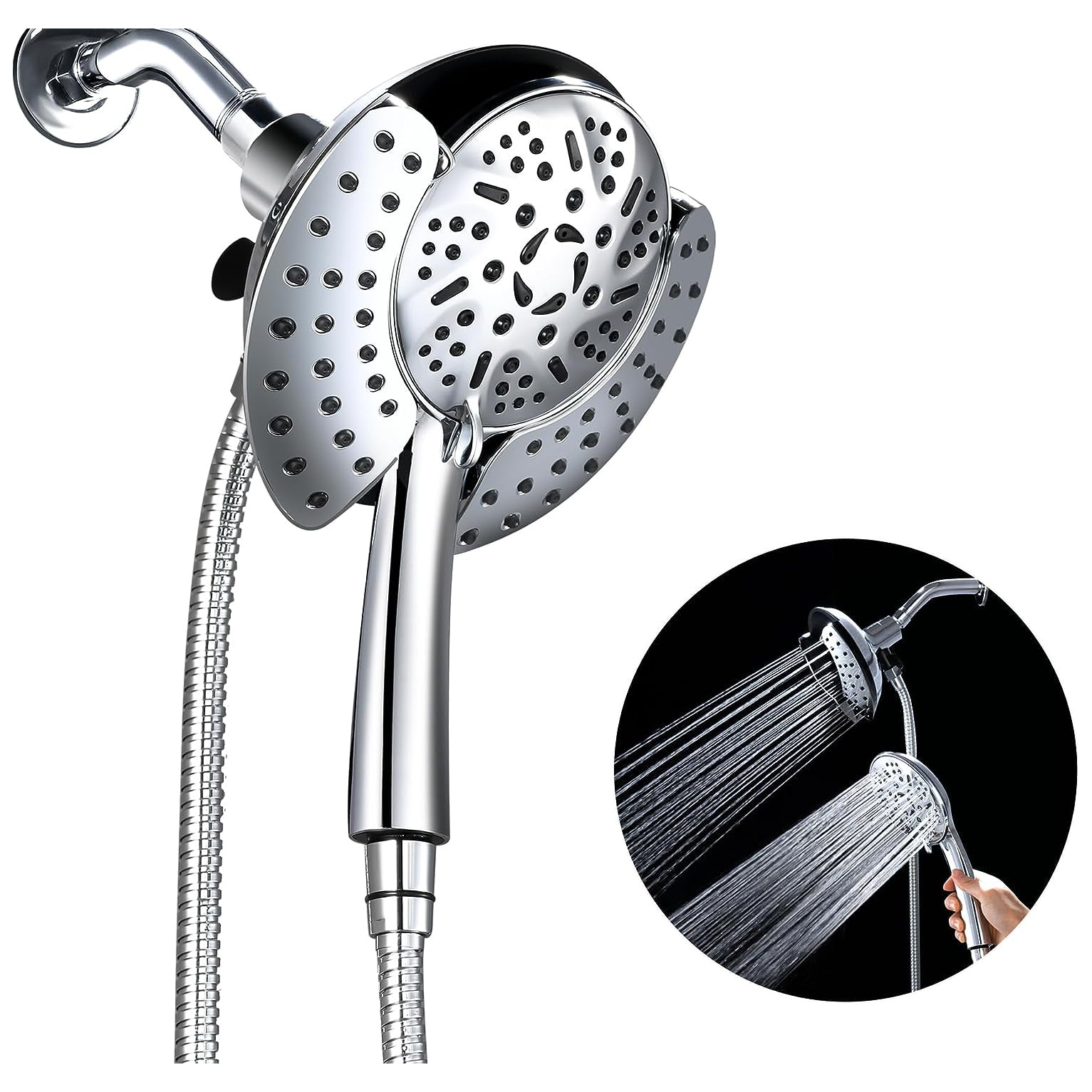 GOESMO 23231 Detacheable 2 in 1 Shower Head Set bathroomnew