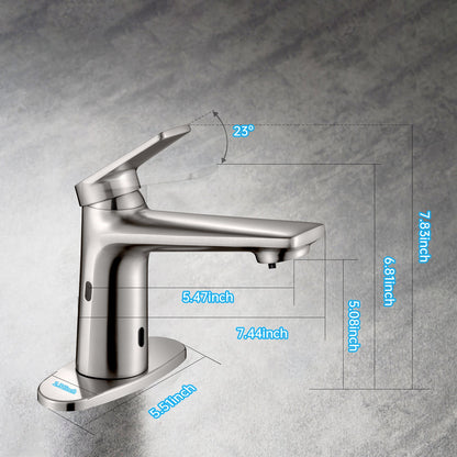 GOESMO 29101 Single Handle Touchless Bathroom Sink Faucet with Soap Dispenser bathroombathroom