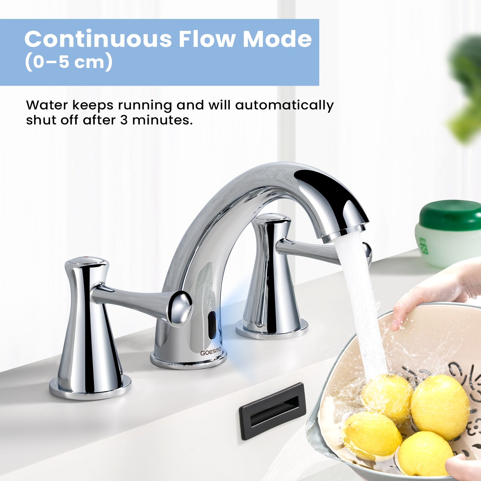GOESMO 29180 Sensor Faucet with continuous flow mode