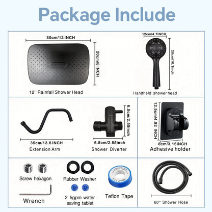 GOESMO Shower Head Combo With Handheld & Rain Shower bathroombathroom