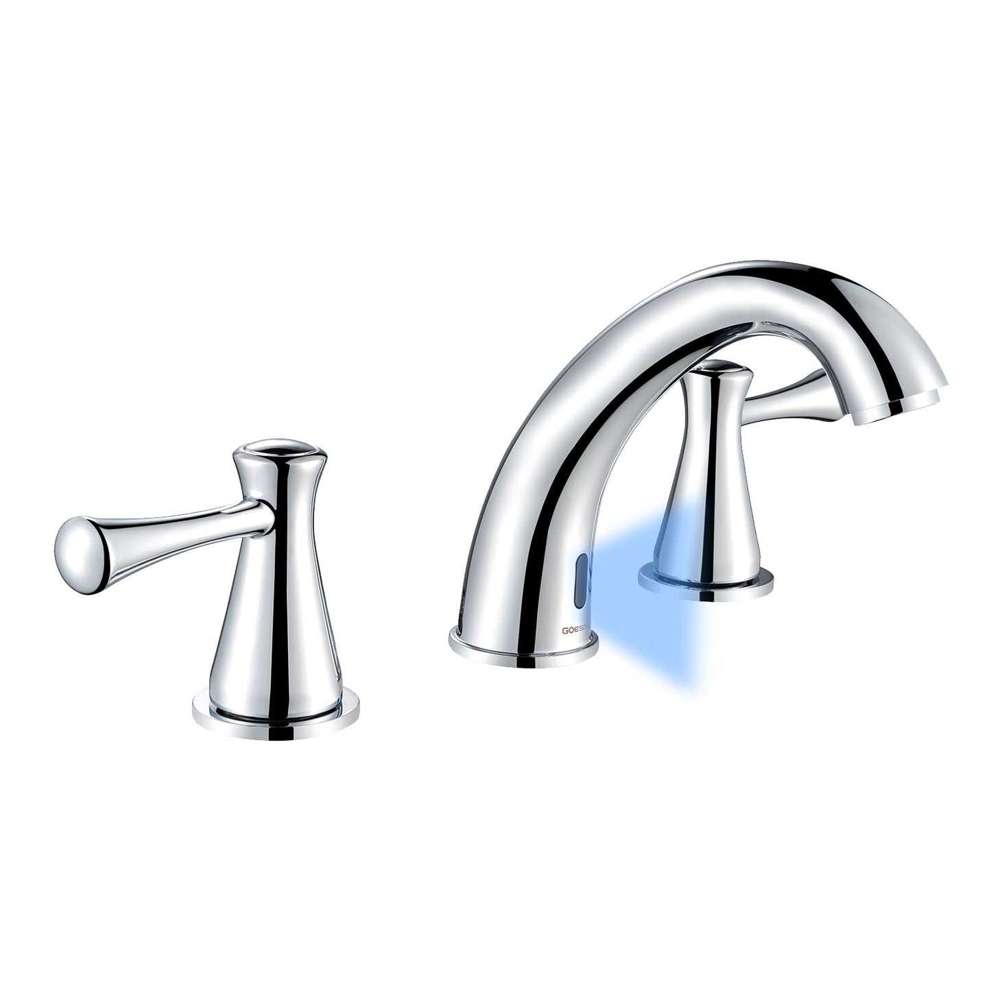 GOESMO 29180 Smart Dual-Handle Touchless Faucet for Bathrom Sink